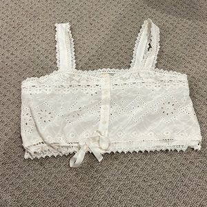 Spell eyelet crop cami